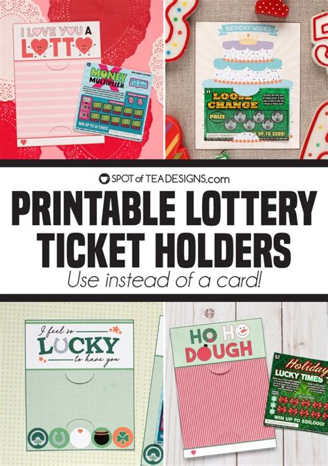 Printable Lottery Ticket Holders .